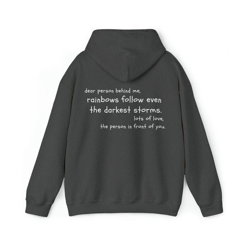 "Dear Person Behind Me" Mental Health Hoodie - Positive Affirmations - Premium Hooded Sweatshirt - Printed on Front & Back