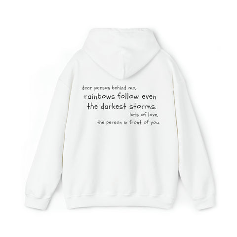 "Dear Person Behind Me" Mental Health Hoodie - Positive Affirmations - Premium Hooded Sweatshirt - Printed on Front & Back