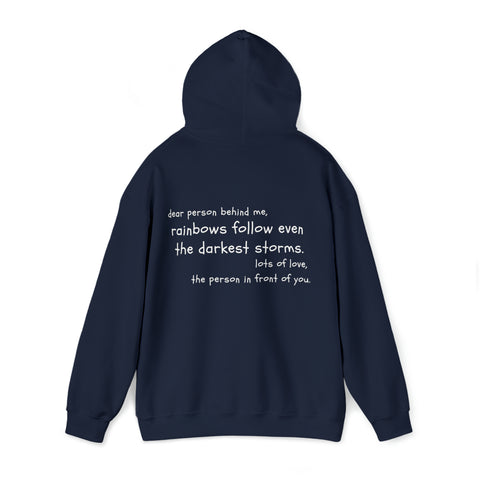 "Dear Person Behind Me" Mental Health Hoodie - Positive Affirmations - Premium Hooded Sweatshirt - Printed on Front & Back